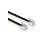 3ft Black Telephone Single Line Cord Cable Wire RJ11 DSL Modem Fax Phone to Wall