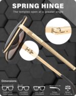 Zeelool Men's Sunglasses Aviator Style Polarized UV Protection - Image 5