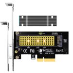 GLOTRENDS M.2 PCIe NVMe 4.0/3.0 Adapter with 0.12-Inch-Thick M.2 Heatsink