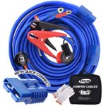 TOPDC 1 Gauge 30 Feet Jumper Cables with Quick Connect Plug