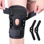 Hinged Knee Brace, Adjustable Knee Support Wrap for Men & Women