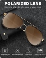 Zeelool Men's Sunglasses Aviator Style Polarized UV Protection - Image 2