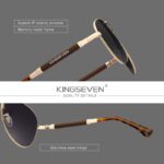Kingseven Quality Titanium Alloy Men - Women Pilot Polarized Sunglasses - Image 2