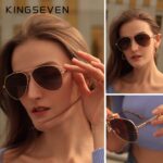 Kingseven Quality Titanium Alloy Men - Women Pilot Polarized Sunglasses - Image 3