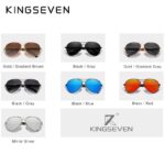Kingseven Quality Titanium Alloy Men - Women Pilot Polarized Sunglasses - Image 4