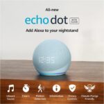 All-New Echo Dot 5th Gen, 2022 release with clock, Smart speaker with clock and Alexa, Cloud Blue - Image 32