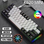 K620 Mini Gaming Mechanical Keyboard with 61 Keys Rgb